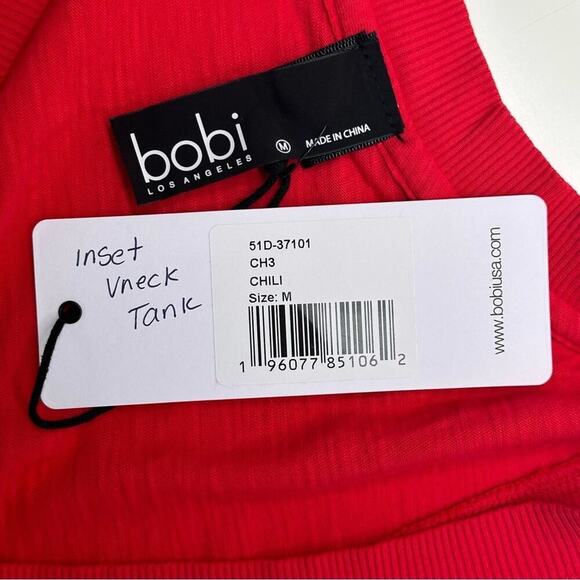 NWT | Bobi Los Angeles | Inset V-Neck Tank | Chili | Medium - Picture 8 of 14